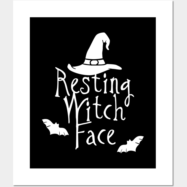 Resting Witch Face - White Text Wall Art by Geeks With Sundries